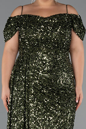 Kuyruklu Uzun Pul Payet Büyük Beden Abiye ABU5232