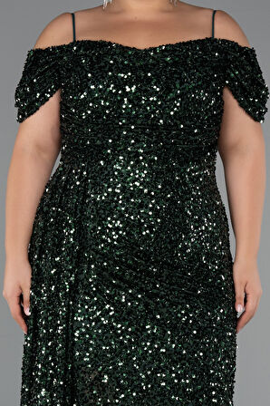 Kuyruklu Uzun Pul Payet Büyük Beden Abiye ABU5232