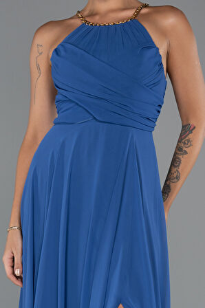 Balen Korse Yırtmaçlı Uzun Şifon Abiye Elbise ABU5298