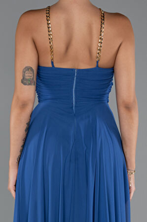 Balen Korse Yırtmaçlı Uzun Şifon Abiye Elbise ABU5298