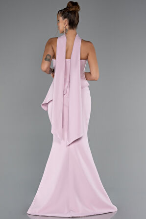 Taşlı Straplez Yaka Peplum Kesim Uzun Abiye ABU5329