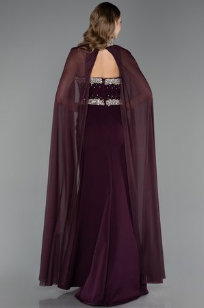 Taşlı Straplez Yaka Peplum Uzun Balık Abiye Elbise ABU5866