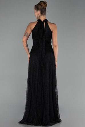 Halter Yaka Uzun Dantel Abiye Elbise ABU6313