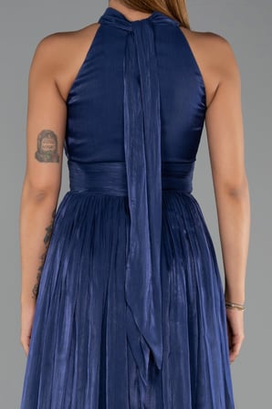 Halter Yaka Uzun Şifon Abiye Elbise ABU6428