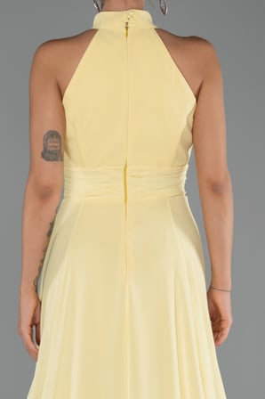 Halter Yaka Uzun Şifon Mezuniyet Elbisesi ABU6506