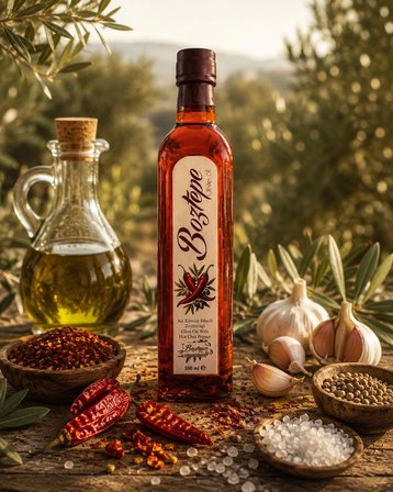 500 ML Acı Biberli Natürel Sızma Zeytinyağı (2025/26) – Soğuk Sıkım, Filtresiz
