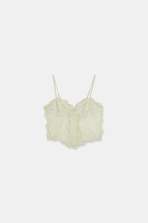 ALLBUCKS ZARA Korse Tarzı Dantelli Top Bluz ABZRA00043
