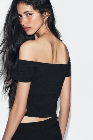 ALLBUCKS ZARA Korse Tarzı Straplez Örgü Top ABZRA00074