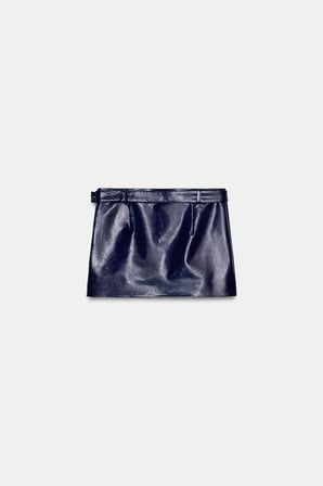ALLBUCKS ZARA Zımbalı Suni Deri Mini Etek ABZRA00079
