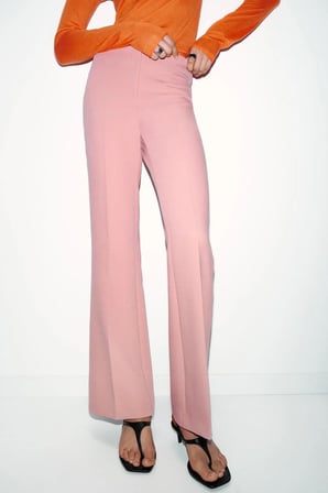 ALLBUCKS ZARA Yan Dikişli İspanyol Çan Paça Kumaş Pantolon ABZRA00081