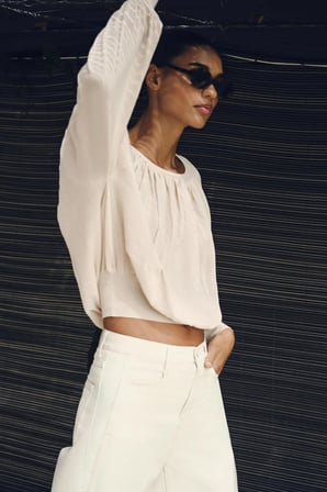 ALLBUCKS ZARA Geniş Yaka Uzun Kollu Triko Bluz ABZRA00103