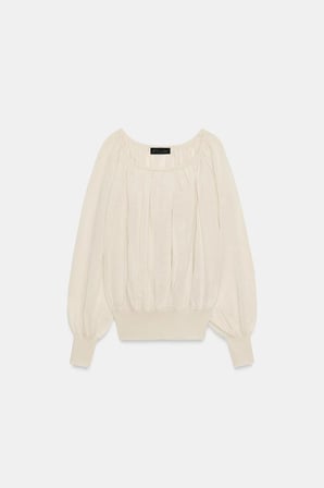ALLBUCKS ZARA Geniş Yaka Uzun Kollu Triko Bluz ABZRA00103