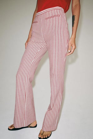 ALLBUCKS ZARA ZW Collection Çizgili Pantolon ABZRA00108