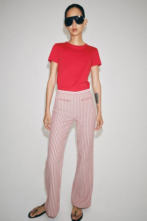 ALLBUCKS ZARA ZW Collection Çizgili Pantolon ABZRA00108