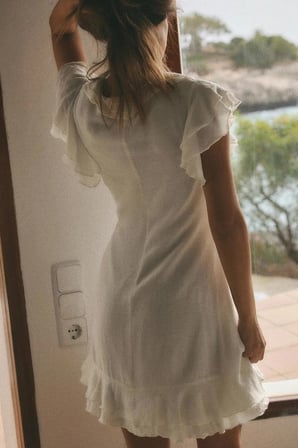 ALLBUCKS ZARA Mini Fırfırlı Kısa Elbise ABZRA00118