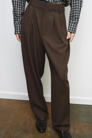 ALLBUCKS ZARA ZW Collection Yün Karışımlı Pensli Pantolon ABZRA00125