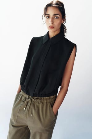 ALLBUCKS ZARA ZW Elastik Belli Tapered Pantolon ABZRA00148