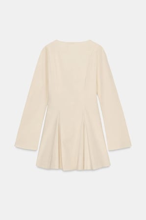 ALLBUCKS ZARA Uzun Kollu Volanlı Kısa Elbise ABZRA00153
