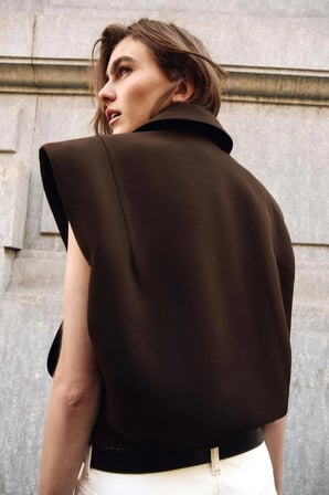 ALLBUCKS ZARA Vatkalı Kenarlı Vatkalı Yelek ABZRA00161