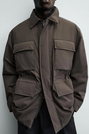 ALLBUCKS ZARA Su Geçirmez Teknik Kapitone Kaban ABZRA00171