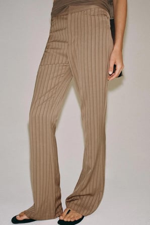 ALLBUCKS ZARA ZW Collection Çizgili Çan Paça Pantolon ABZRA00172