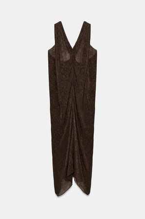 ALLBUCKS ZARA ZW Collection Jakarlı Midi Elbise ABZRA00177