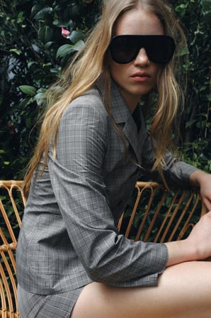 ALLBUCKS ZARA ZW Collection Ekose Kısa Şort ABZRA00183