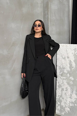 Kadın Blazer Ceket Oversize Düğmeli Vatkalı