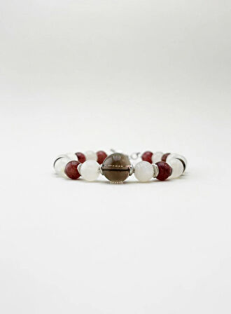 Ay Taşı, Dumanlı Kuvars, Çilek Kuvars Doğal Taş Bileklik