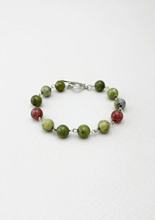 Yeşim, Çilek Kuvars Doğal Taş Bileklik