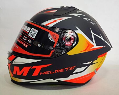 MT Kask Revenge 2 Acosta A37 Mat - Şeffaf Vizörlü XL