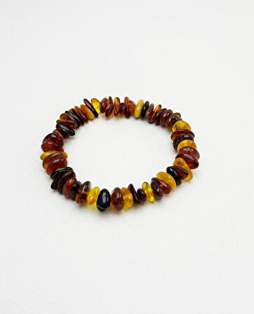 Renkli Damla Kehribar Bileklik