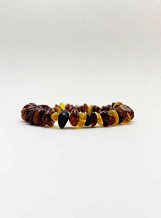 Renkli Damla Kehribar Bileklik