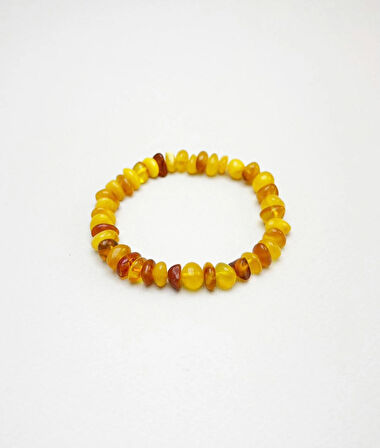 Sarı Damla Kehribar Bileklik