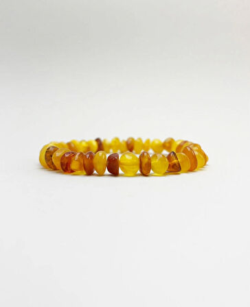 Sarı Damla Kehribar Bileklik