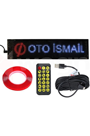 ARAÇ İÇİ ARABA IŞIĞI LED (LED EKRAN)(16x64) (9.2x37.4cm)