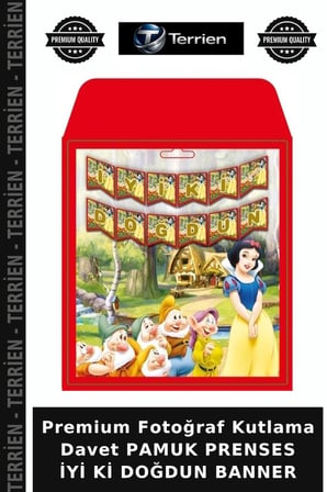 Premium Fotoğraf Kutlama Davet PAMUK PRENSES İYİ Kİ DOĞDUN BANNER