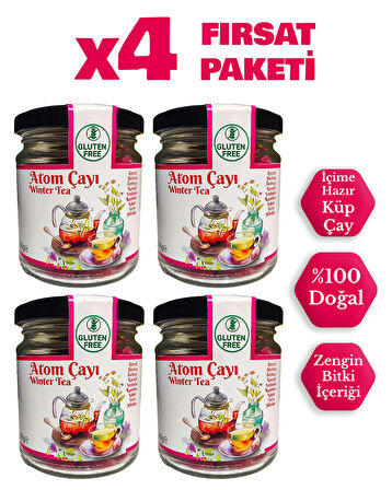 Zengin Bitki İçerikli Küp Atom Çayı 4’lü Paket