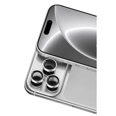 Newface Apple İphone 18 Pro Max Raze Metal Kamera Lens - Gümüş iegxx