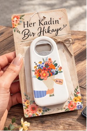 30 Adet Kişiye Özel Kartlı Açacak Nikah Nişan Hediyeliği –Tasarımı Değiştirilebilir Magnet Açacak