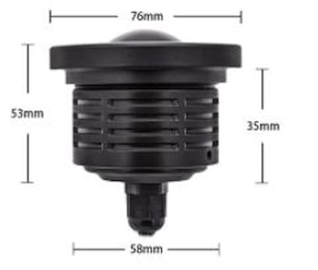 Üniversal Mercekli Angel Sis Farı Metal Su Geçirmez 89 mm Buz Mavi Halkalı Angel Eyes