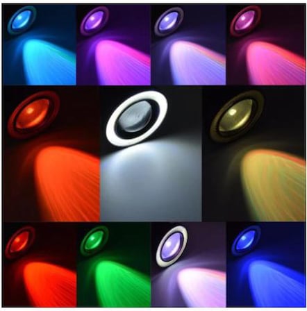 Üniversal Mercekli Angel Sis Farı Metal Su Geçirmez 89 mm Halkalı Angel Eyes RGB Kumandalı