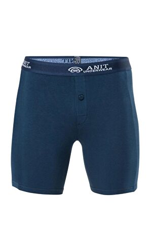 Anıt 1114 6 Adet Likralı Lacivert Uzun Boxer Külot Abani Classic