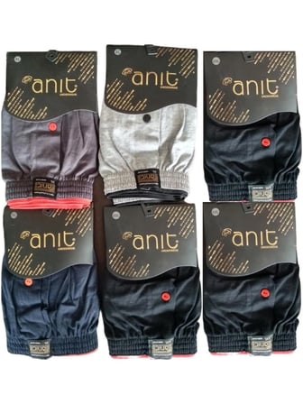 Anıt 1146 6 Adet Erkek Düz Penye Boxer Külot Çok Renkli Abani Classic