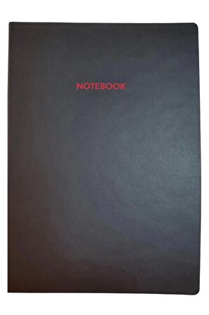 Acar Termo Deri Esnek Kapaklı 21*30 Cm 128 Sayfa Dot(Noktalı) Tarihsiz Planner Defter Siyah- Kırmızı