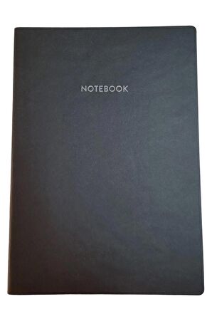 Acar Termo Deri Esnek Kapaklı 21*30 Cm 128 Sayfa Dot(Noktalı) Tarihsiz Planner Defter Siyah- Gri