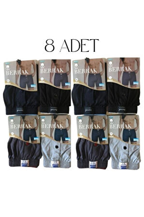 Berrak 8'li  1099 Erkek Penye Havlu Bel Boxer Karışık Renk