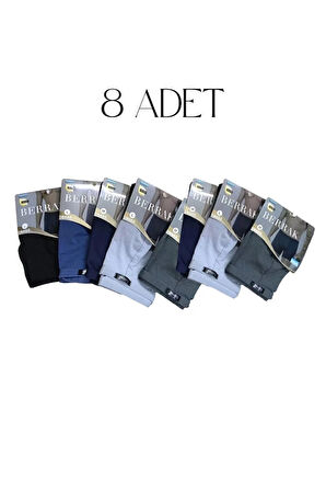 Berrak 8'li  4488 Erkek İnce Kemer Karışık Renk Modal Boxer