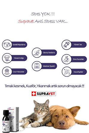 Anti Stress Kedi Ve Köpekler İçin Sıvı Sakinleştirici Damla 100ml