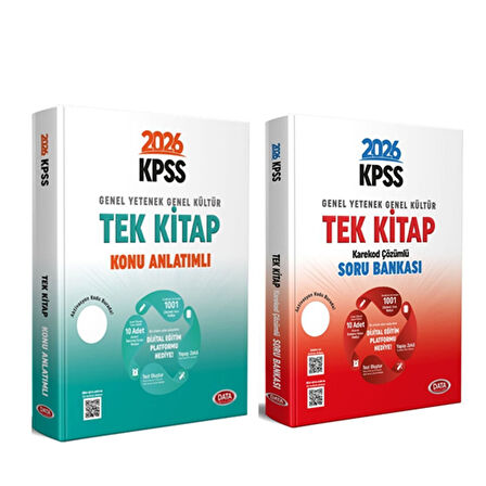 Data Yayınları 2026 KPSS Genel Yetenek Genel Kültür Konu ve Soru Bankası Seti 2 Kitap